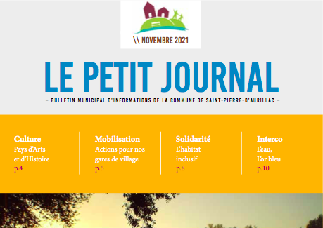 Le Petit Journal de novembre 2021