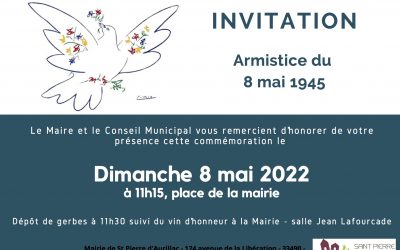 INVITATION – Armistice du 8 mai 1945