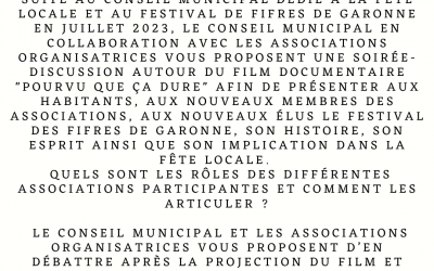 SOIRÉE FESTIVAL DES FIFRES DE GARONNE ET FÊTE LOCALE